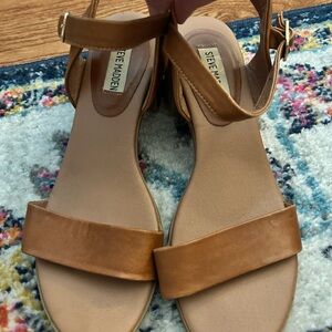 Steve Madden Tan Sandals with Ankle Strap